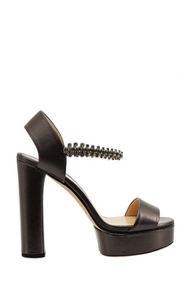Кожаные босоножки Santina 125 с кристаллами Jimmy Choo