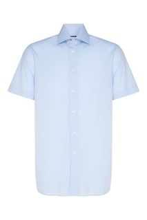 Голубая рубашка с короткими рукавами Van Laack