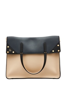 Сине-бежевая сумка Fendi Flip