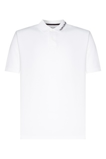 Белое поло с логотипом на воротнике Calvin Klein