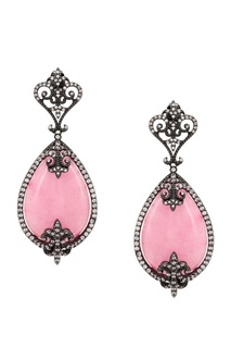 Серьги с розовыми подвесками Jewel Mania