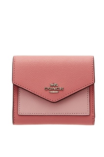 Компактный розовый кошелек Coach