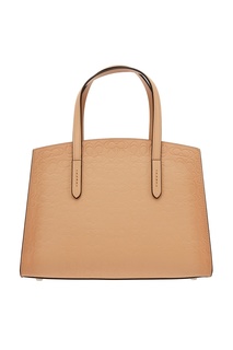 Бежевая сумка-тоут с монограммами Coach