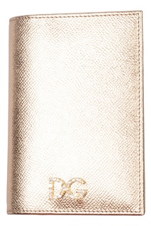 Золотистый футляр для карт Dolce & Gabbana