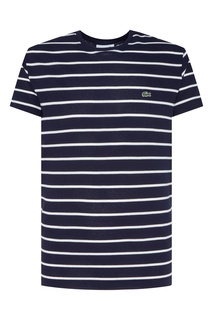 Синяя футболка в полоску Lacoste