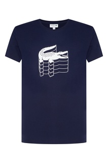 Синяя футболка с крокодилом Lacoste