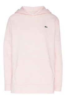 Розовое худи с логотипом Lacoste