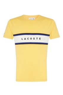 Желтая футболка с логотипом Lacoste