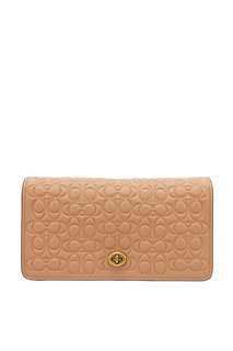 Бежевый клатч-кроссбоди Dinky с монограммами Coach