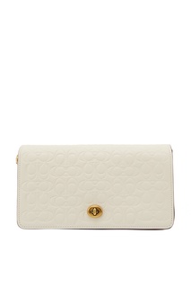 Белый клатч-кроссбоди Dinky с монограммами Coach