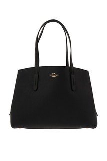 Черная сумка с золотистым логотипом Charlie Coach