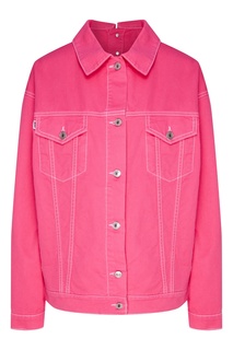 Розовая джинсовая куртка оверсайз Msgm