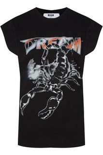 Черная футболка со скорпионом Msgm