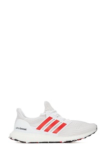 Белые кроссовки с красными полосками Adidas