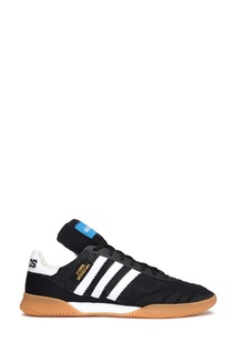 Черные кроссовки с белыми полосками Adidas