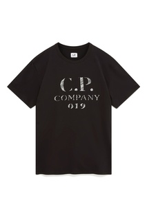 Черная футболка с логотипом C.P. Company