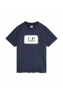 Синяя футболка с логотипом C.P. Company