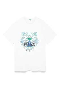 Белая футболка с тигром Kenzo