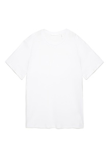 Прямая белая футболка с принтом Helmut Lang