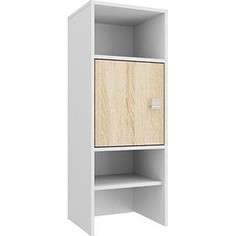 Шкаф - стеллаж Олимп 06.20 Конти/белый/дуб сонома/ДВПО белый Olimp