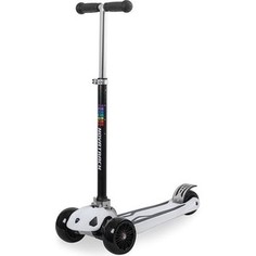 Самокат-кикборд NOVATRACK RainBow подростковый складной широкие колеса max 80кг белый