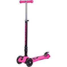 Самокат-кикборд NOVATRACK RainBow подростковый складной свет.колеса max 60кг розовый 126186