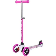 Самокат-кикборд NOVATRACK Disco-kids детский max 25кг дизайн-цветочки 126178