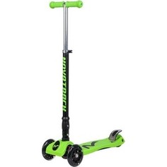 Самокат-кикборд NOVATRACK RainBow подростковый складной свет.колеса max 60кг зеленый 126185