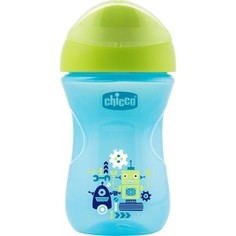 Поильник Chicco Easy Cup (носик ободок), 1 шт ,12 мес+, 266 мл , зел , рис зебра, 340624121