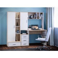 Комплект СОКОЛ КСТ-16+стеллаж СТ-9 венге/беленый дуб