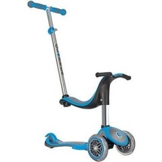 Самокат-кикборд Globber 18 EVO 4 IN 1 PLUS (с подножкой) голубой 453-130