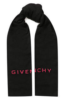 Шерстяной шарф с логотипом бренда Givenchy