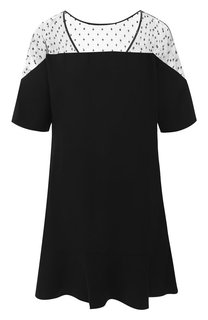 Платье с кружевной отделкой REDVALENTINO