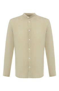 Льняная рубашка с воротником мандарин 120% Lino