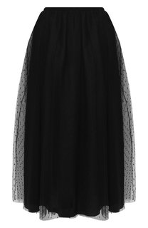 Юбка-миди с кружевной отделкой REDVALENTINO