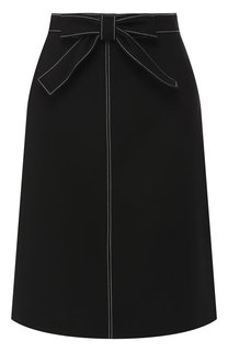 Юбка с контрастной прострочкой REDVALENTINO