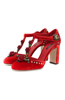Бархатные туфли Vally Dolce & Gabbana