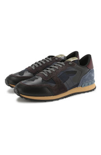 Комбинированные кроссовки Valentino Garavani Rockrunner Camouflage Valentino