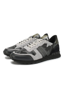 Комбинированные кроссовки Valentino Garavani Rockrunner Camouflage Valentino
