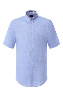 Льняная рубашка с воротником button down Paul&Shark
