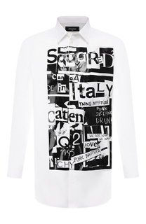 Хлопковая рубашка Dsquared2