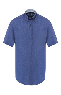Льняная рубашка с воротником button down Paul&Shark
