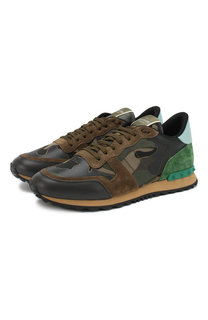 Комбинированные кроссовки Valentino Garavani Rockrunner Camouflage Valentino