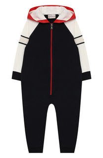 Хлопковый комбинезон с капюшоном Moncler Enfant