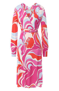 Платье с поясом Emilio Pucci