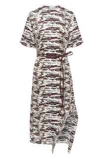Шелковое платье с поясом Victoria Beckham