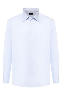 Хлопковая сорочка с воротником кент Ermenegildo Zegna