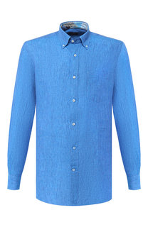Льняная рубашка с воротником button down Paul&Shark