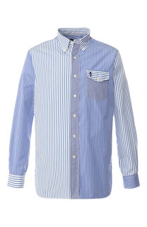 Хлопковая рубашка с воротником button down Polo Ralph Lauren