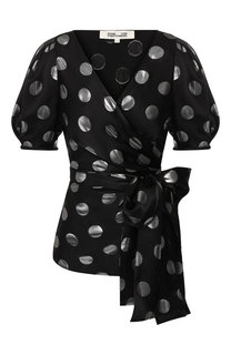 Шелковый топ с поясом Diane Von Furstenberg